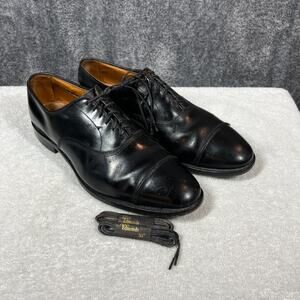 Allen Edmonds Park Avenue Oxfords Mens 13 D Black Leather Cap Toe Dress Shoes